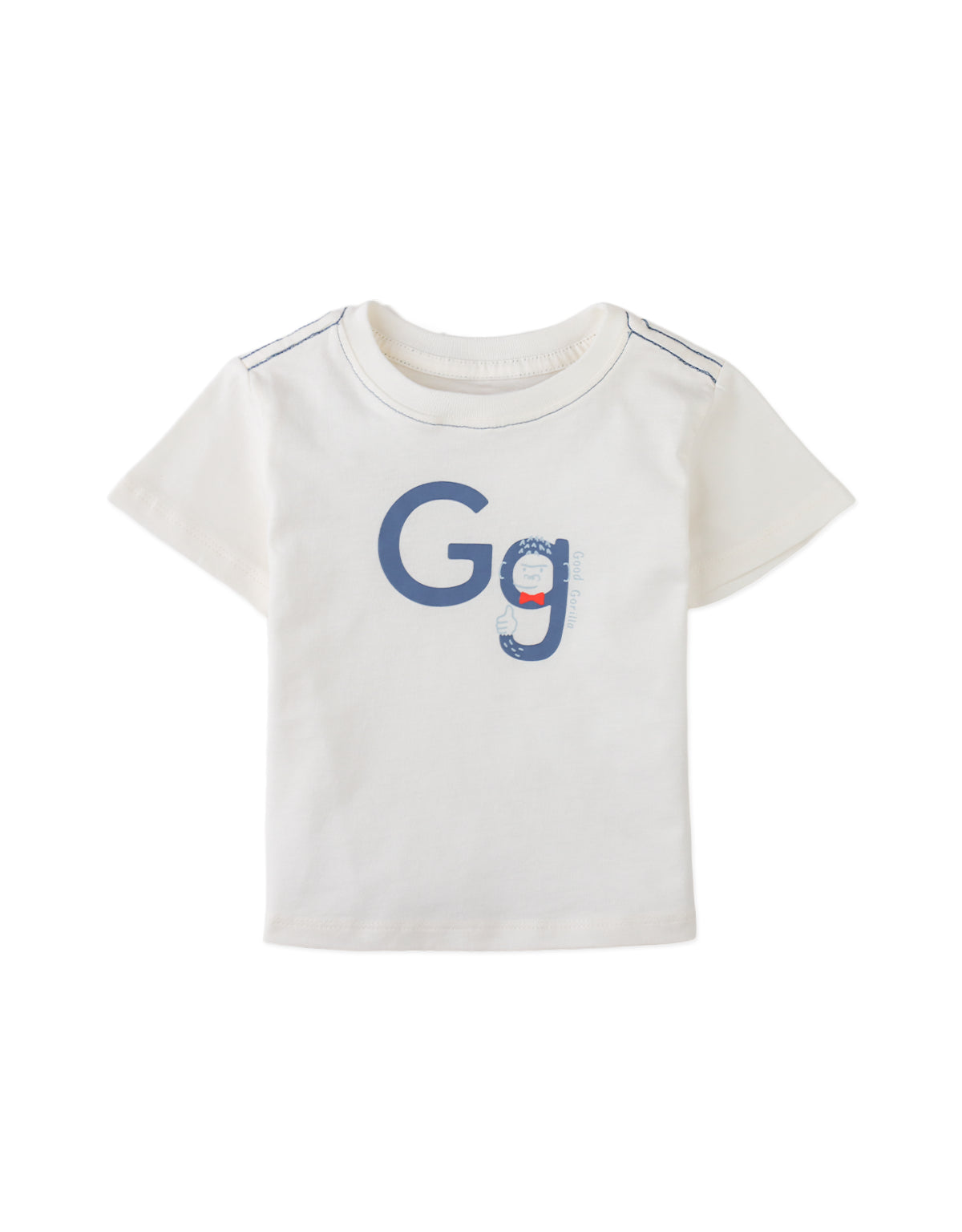 Full front photo of Baby Colby Graphic Tee in white, from the Holiday collection of Filipino kids fashion brand Gingersnaps Philippines.