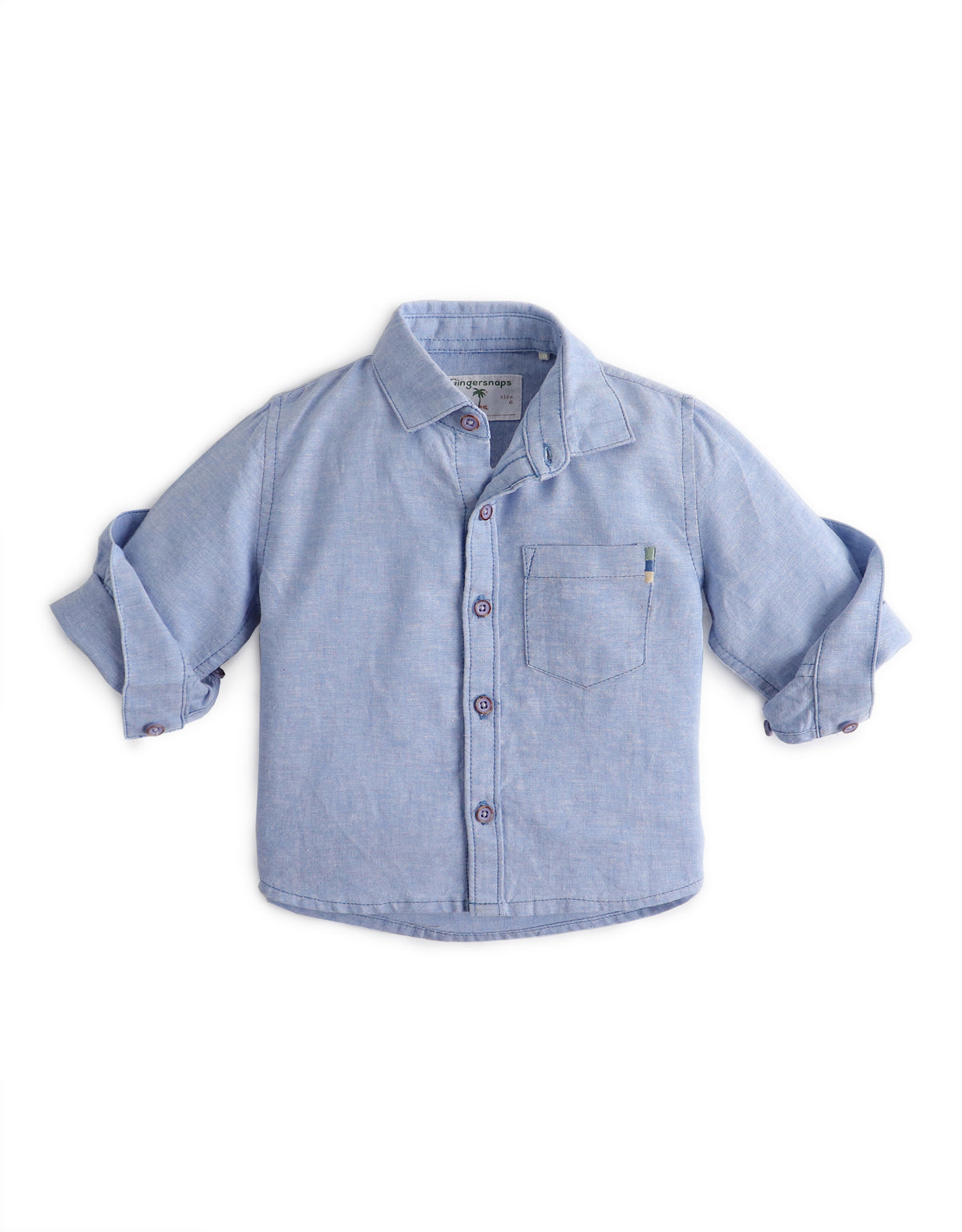 BABY BOYS COTTON-LINEN SHIRT