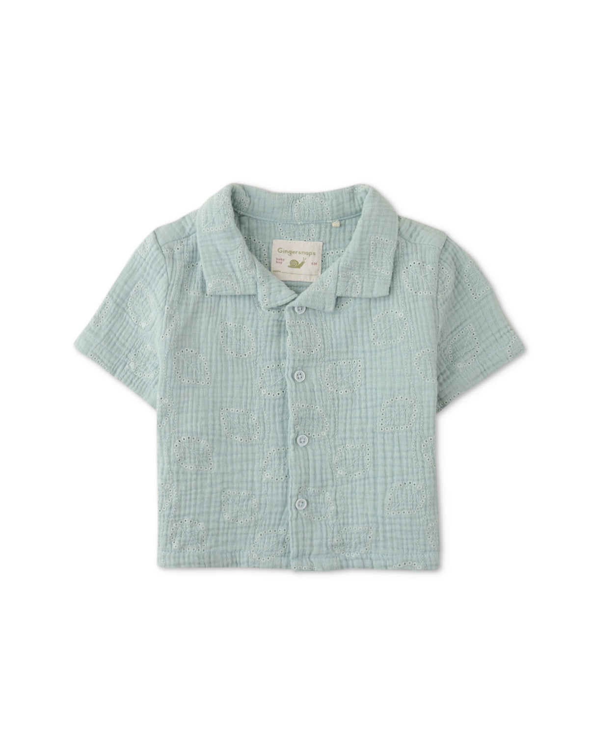 BABY BOYS VINES EYELET SHIRT