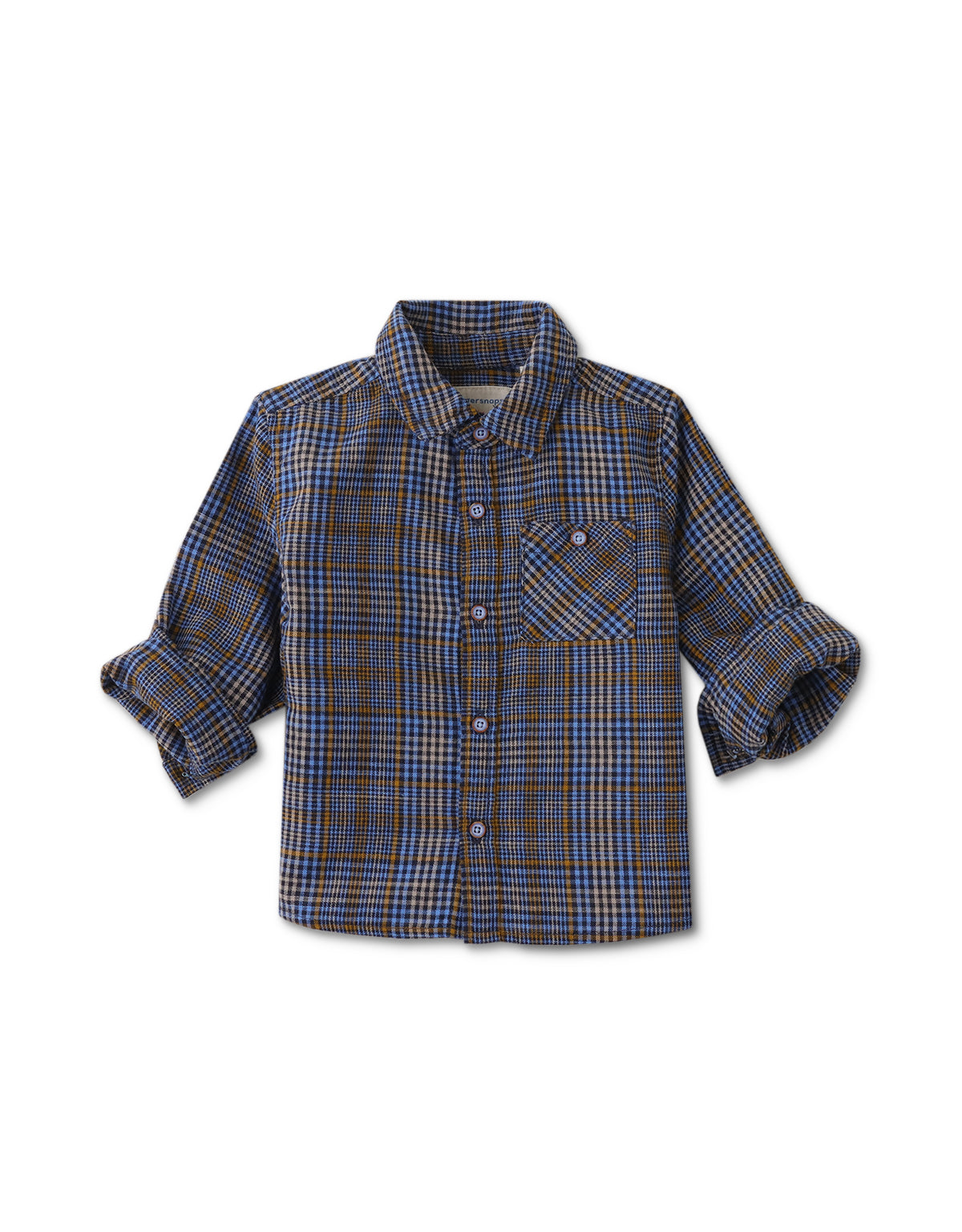 BABY BOYS PLAID SHIRT WITH BACK GRAPHICS