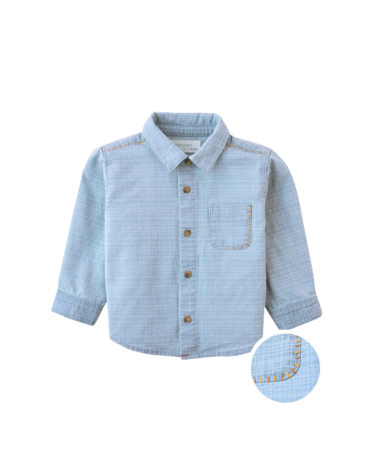 Baby Julius Washed Denim Shirt with Contrast Thread