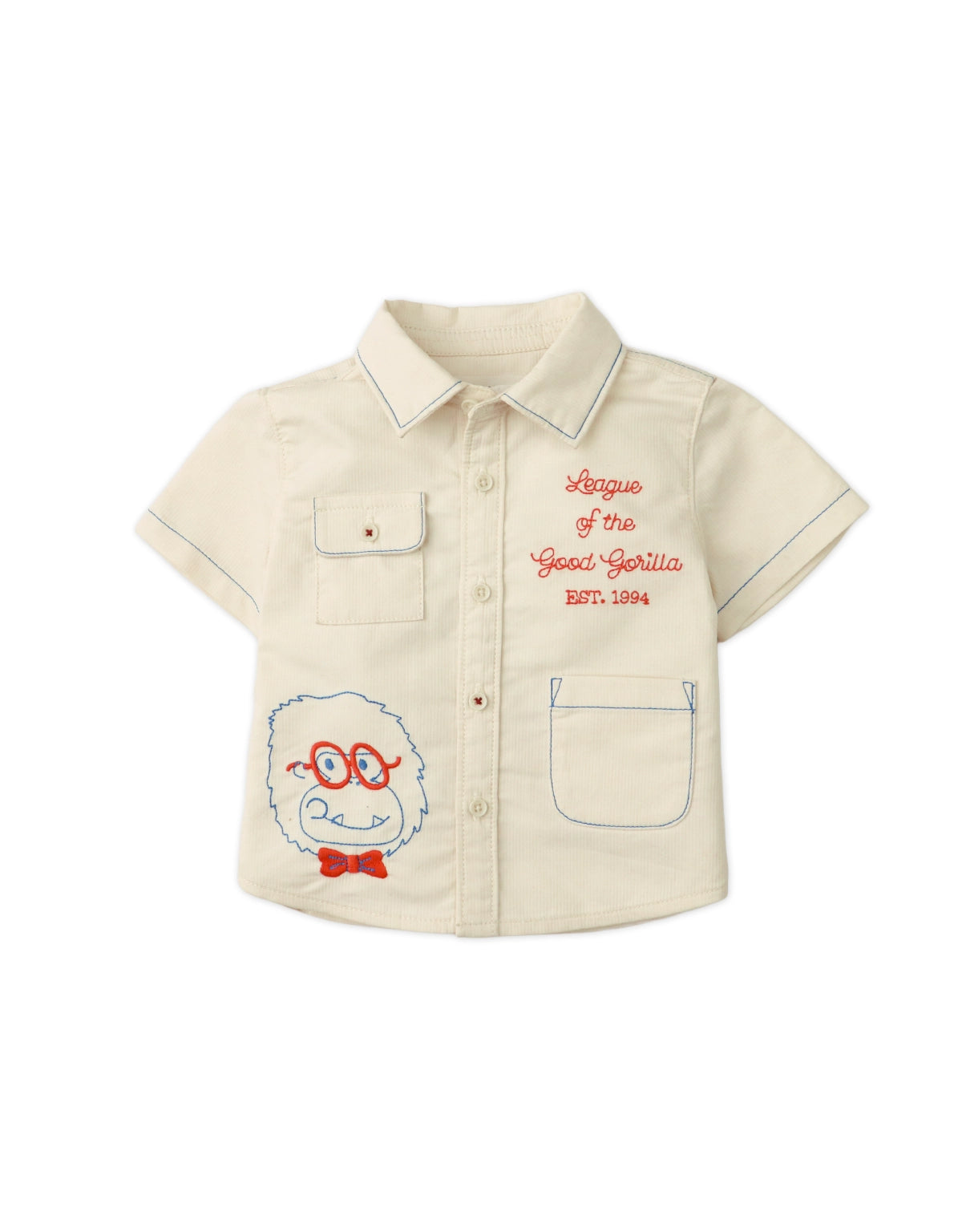 BABY ROGER SHIRT WITH GORILLA EMBROIDERY