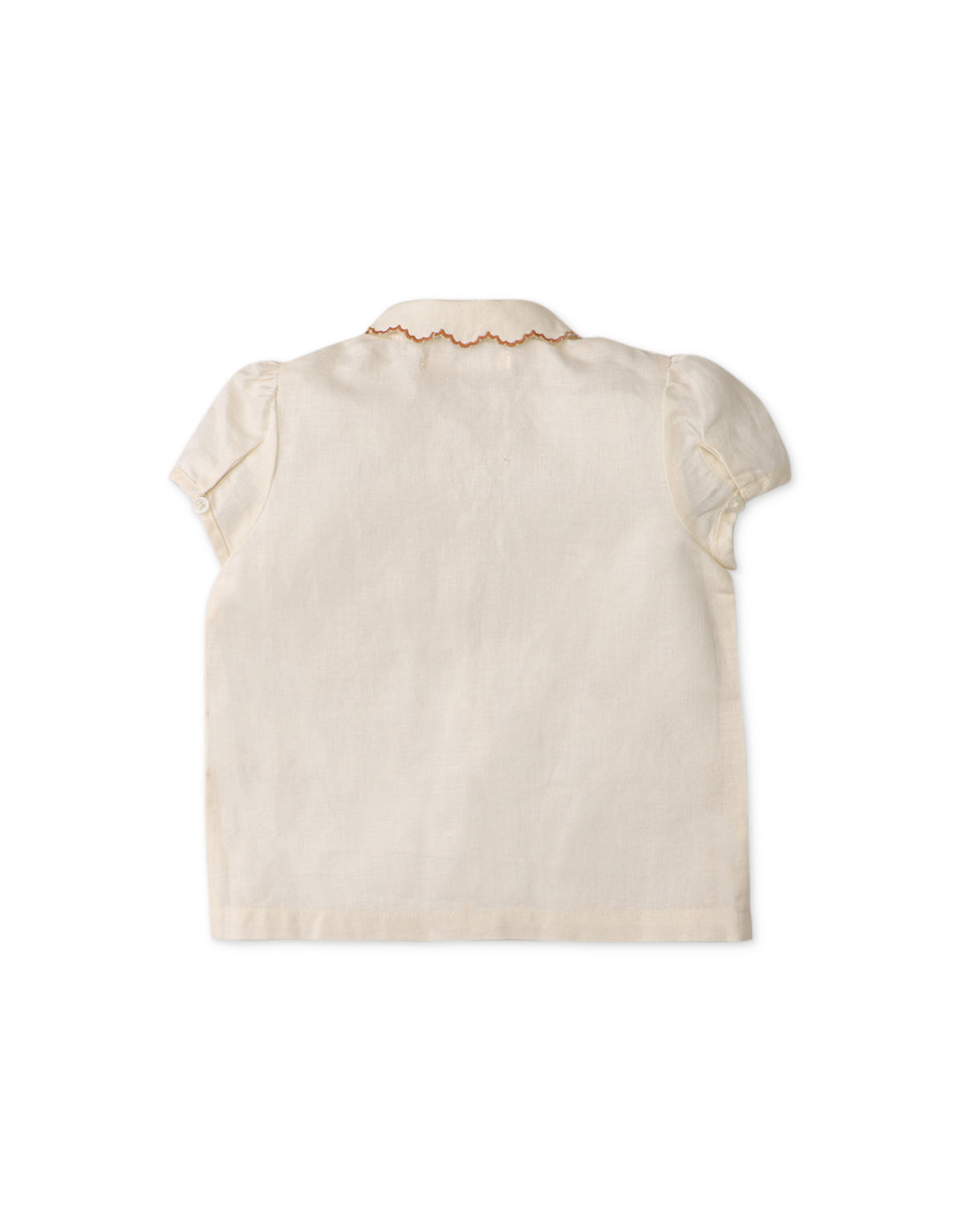 BABY GIRLS BUTTON DOWN BLOUSE WITH EMBROIDERY DETAILS