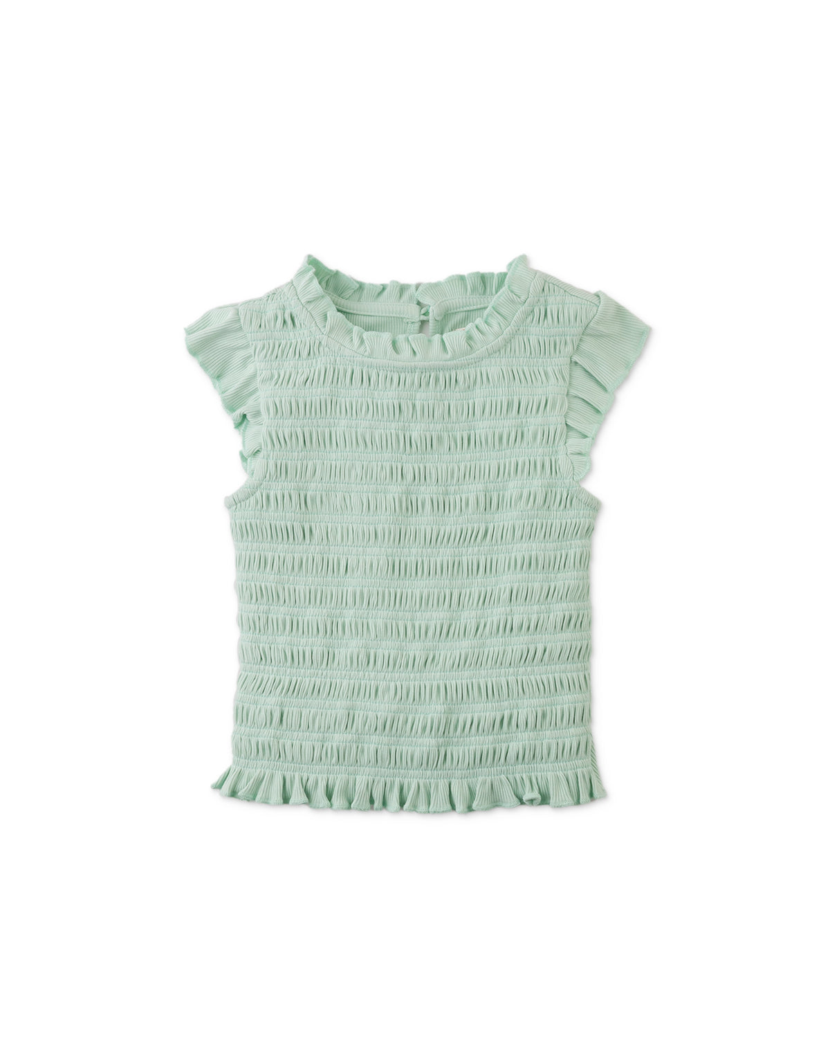 BABY GIRLS MAYA SMOCKED RIBBED TOP