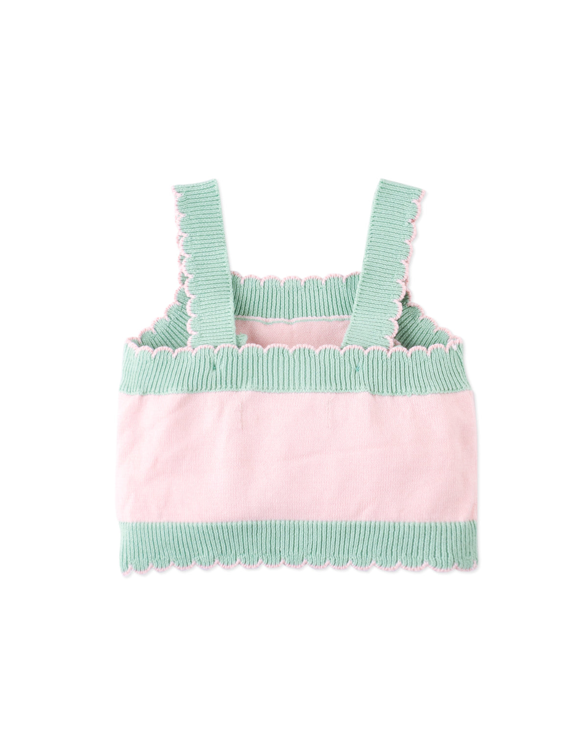 Baby Rosé Combed Cotton Knit Top with Heart Intarsia Design outfit styling