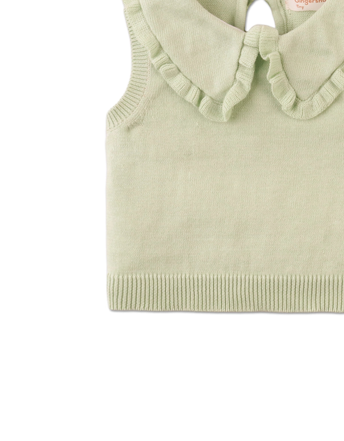 Baby Ygritte Sleeveless Knited Top With Collar style detail