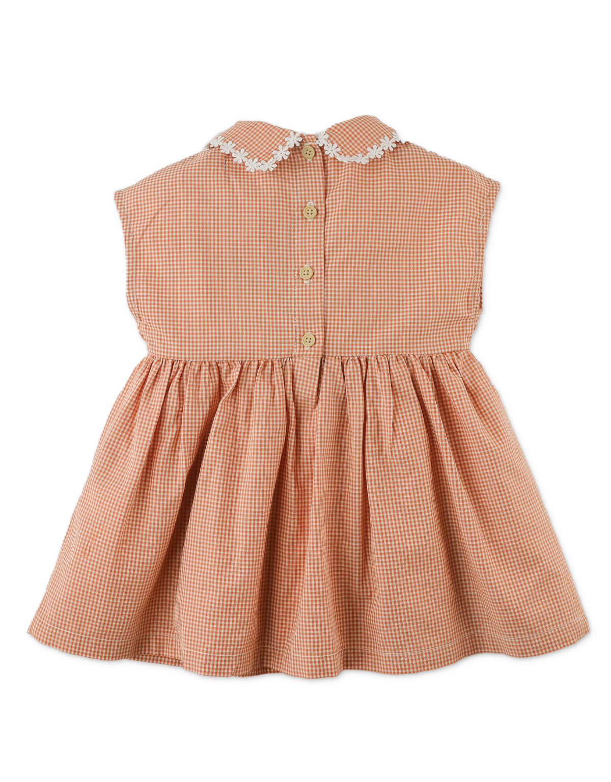 BABY GIRLS NERY DRESS WITH DAISY LACE TRIMS