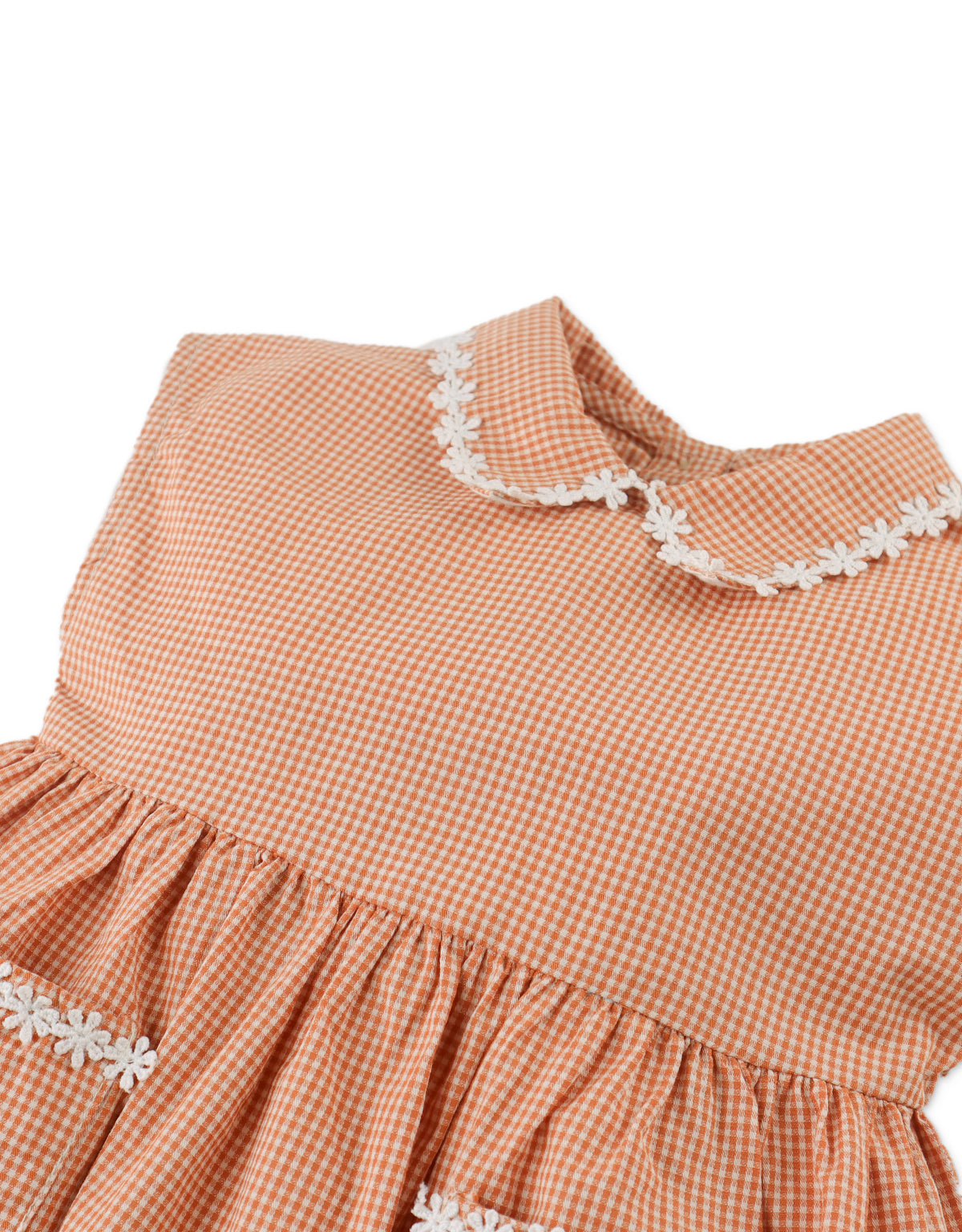 BABY NERY DRESS WITH DAISY LACE TRIMS