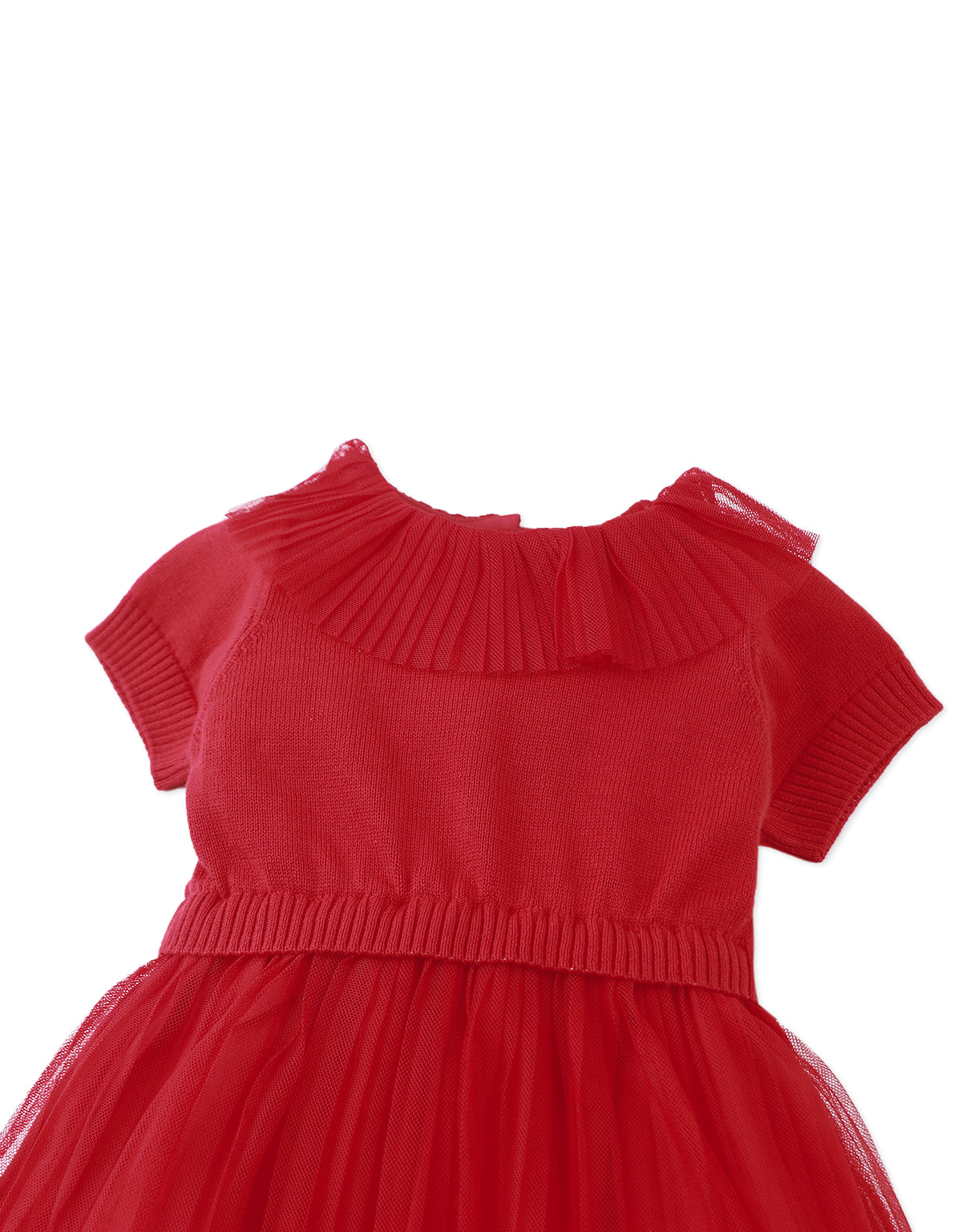 BABY MARGE DRESS WITH PLEATED COLLAR AND BOTTOM