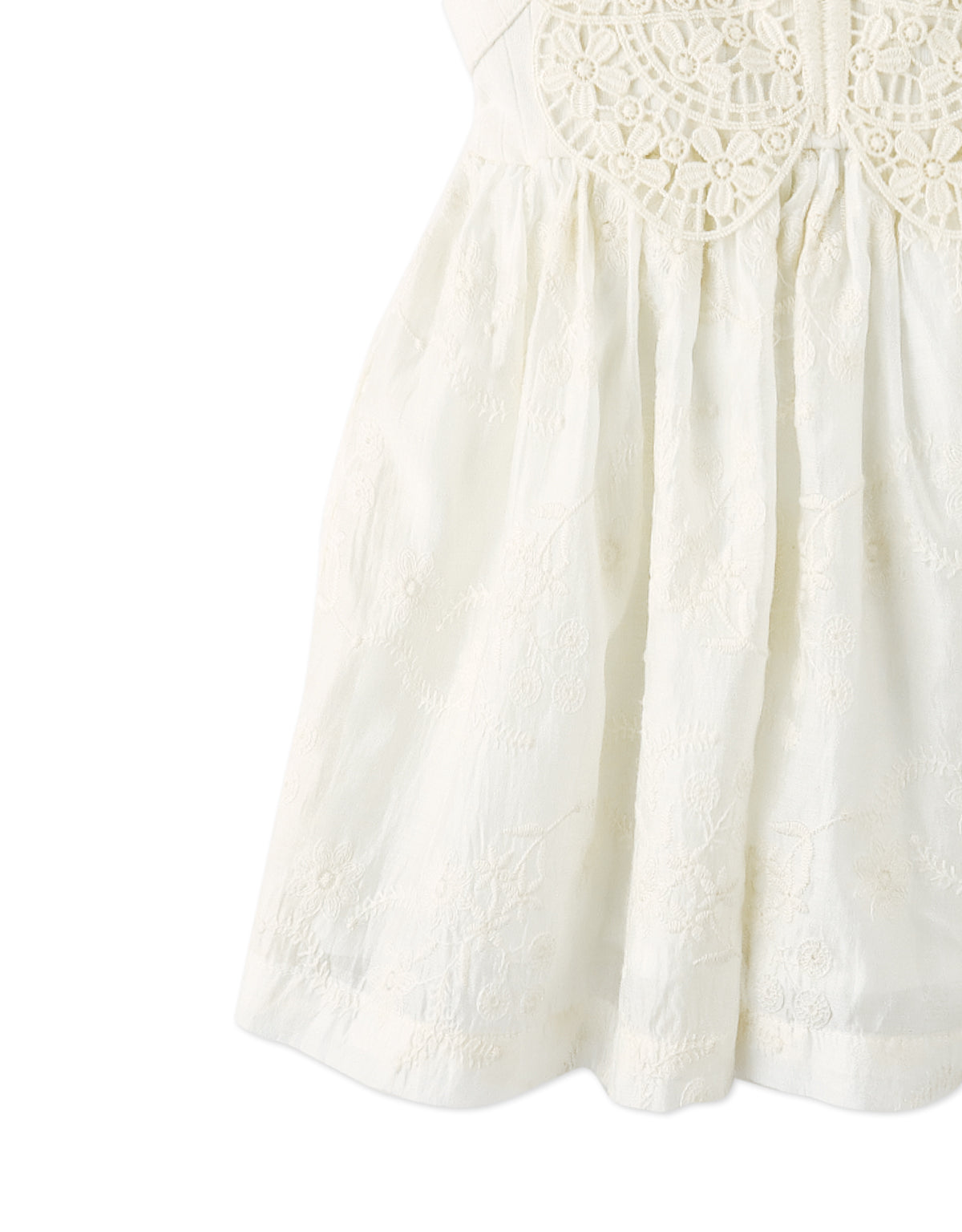 Baby Gabrielle Eyelet Dress with Crochet Butterfly Appliqué style detail