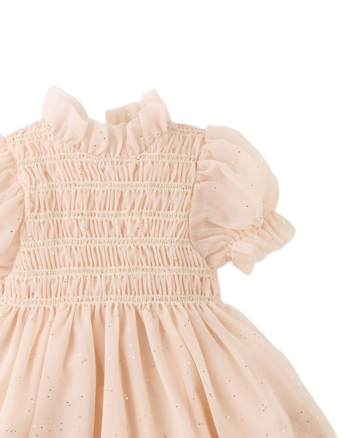 Baby Melissandre Puff Sleeved Dress With Back Ribbon close-up detail