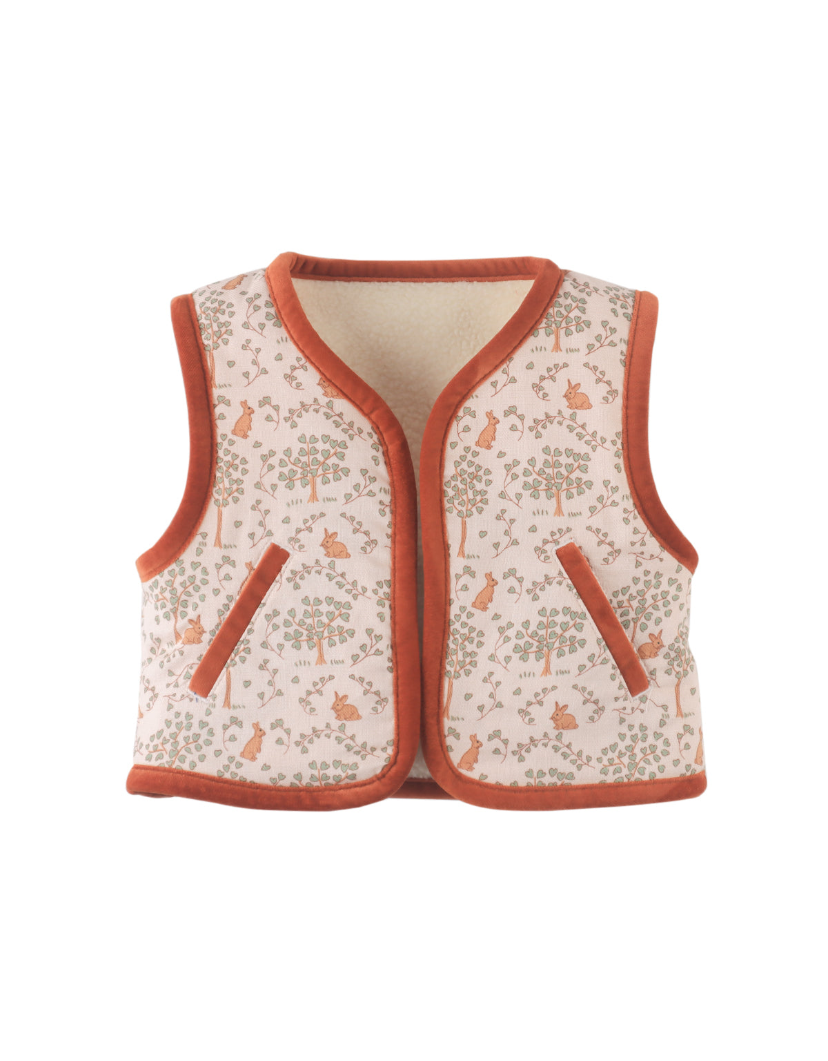 BABY GLADE REVERSIBLE GILET WITH EMBROIDERED DETAILS