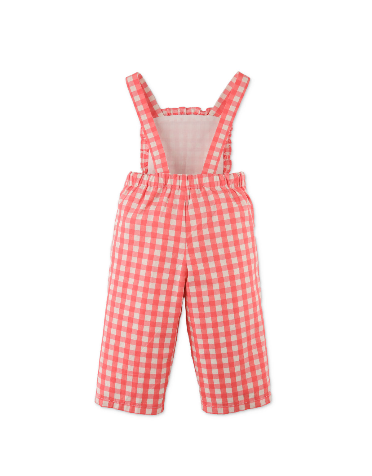 BABY GIRLS NADIA GINGHAM JUMPSUIT WITH SMOCKING