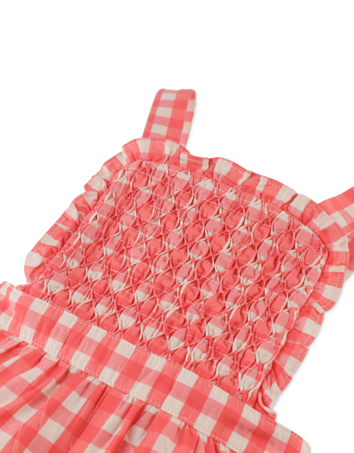 BABY NADIA GINGHAM JUMPSUIT WITH SMOCKING