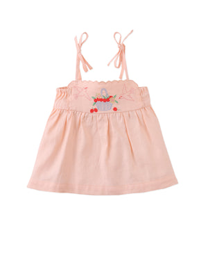 Baby Hinata Embroidered Empire Tunic Blouse & Shorts Set front view