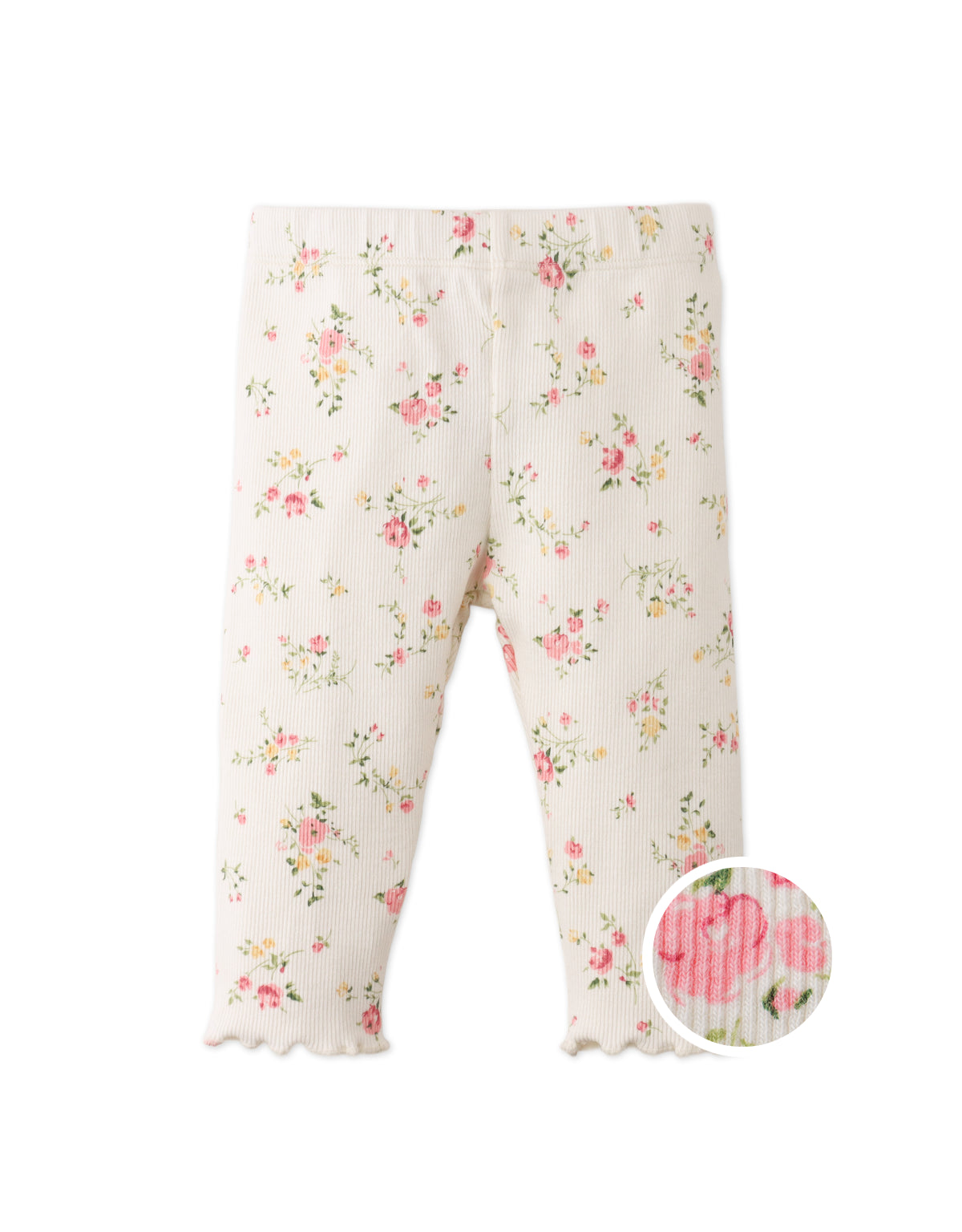 BABY DARA ALL-OVER PRINT RIBBED LEGGINGS