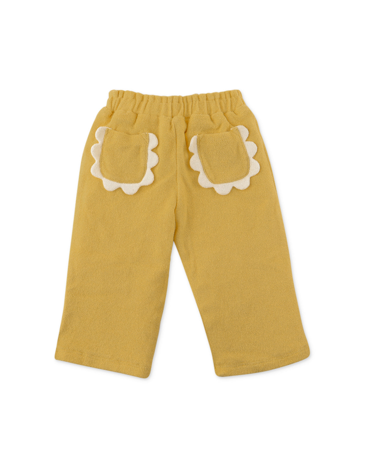 BABY GIRLS PULL ON TERRY PANTS WITH PETAL POCKETS