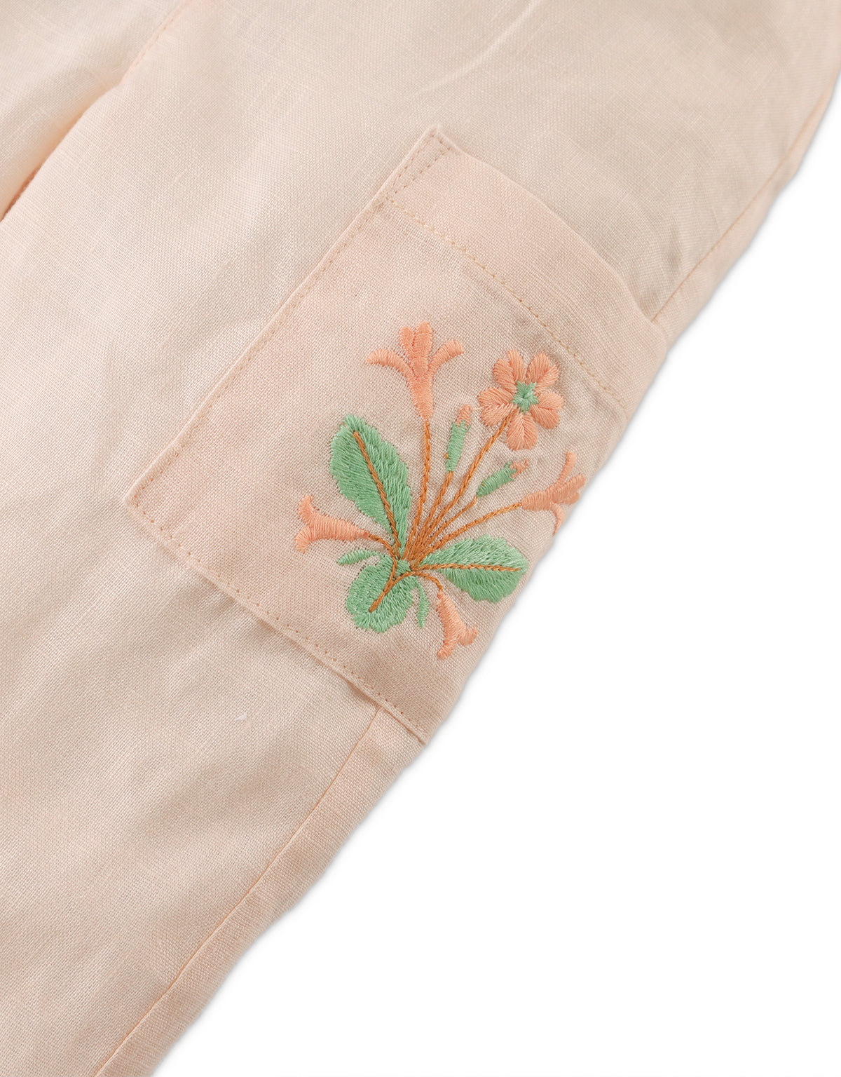 BABY MELBA PANTS WITH EMBROIDERY ON POCKETS