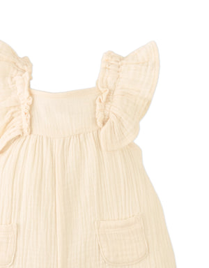 Baby Caseyline Crumpled Ruffle Sleeves Playsuit close-up detail