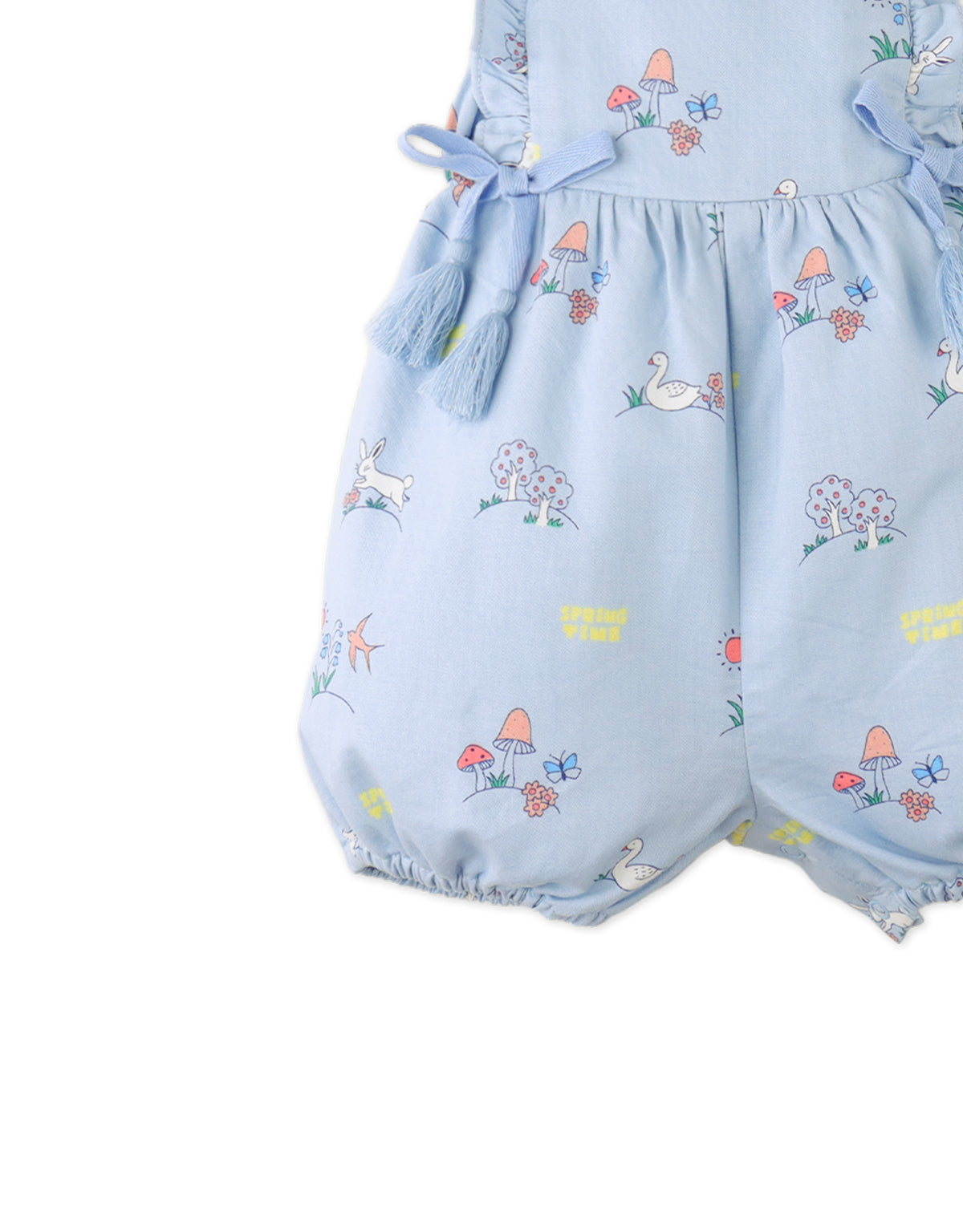 Baby Harvey All- Over Print Bubble Playsuit with Ribbon Ties style detail