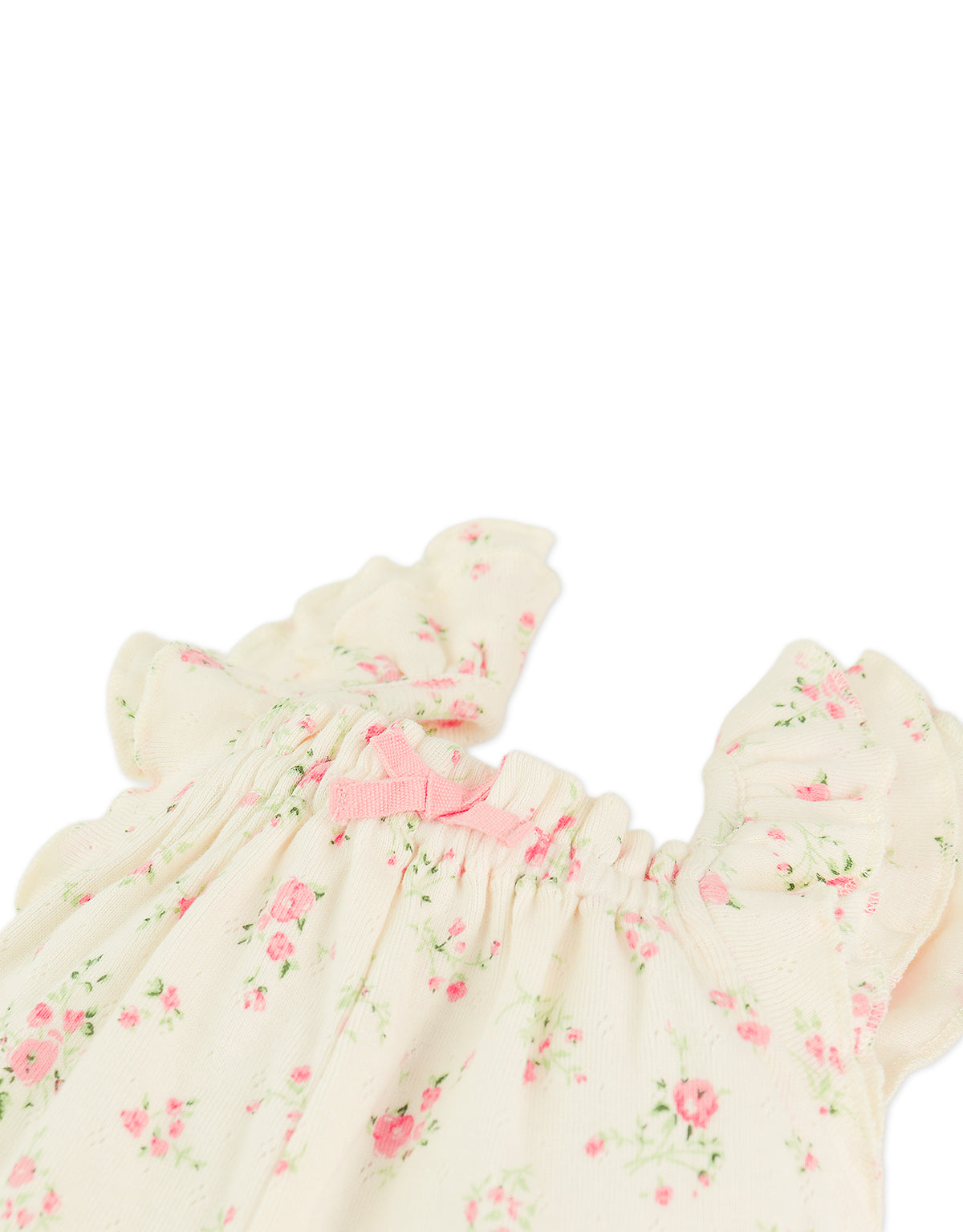 BABY ELLE PRINTED PLAYSUIT WITH RUFFLE SLEEVES AND POCKETS