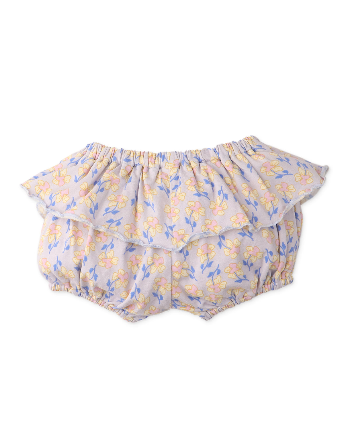 BABY GIRLS FLORAL PRINT BLOOMERS WITH RUFFLES