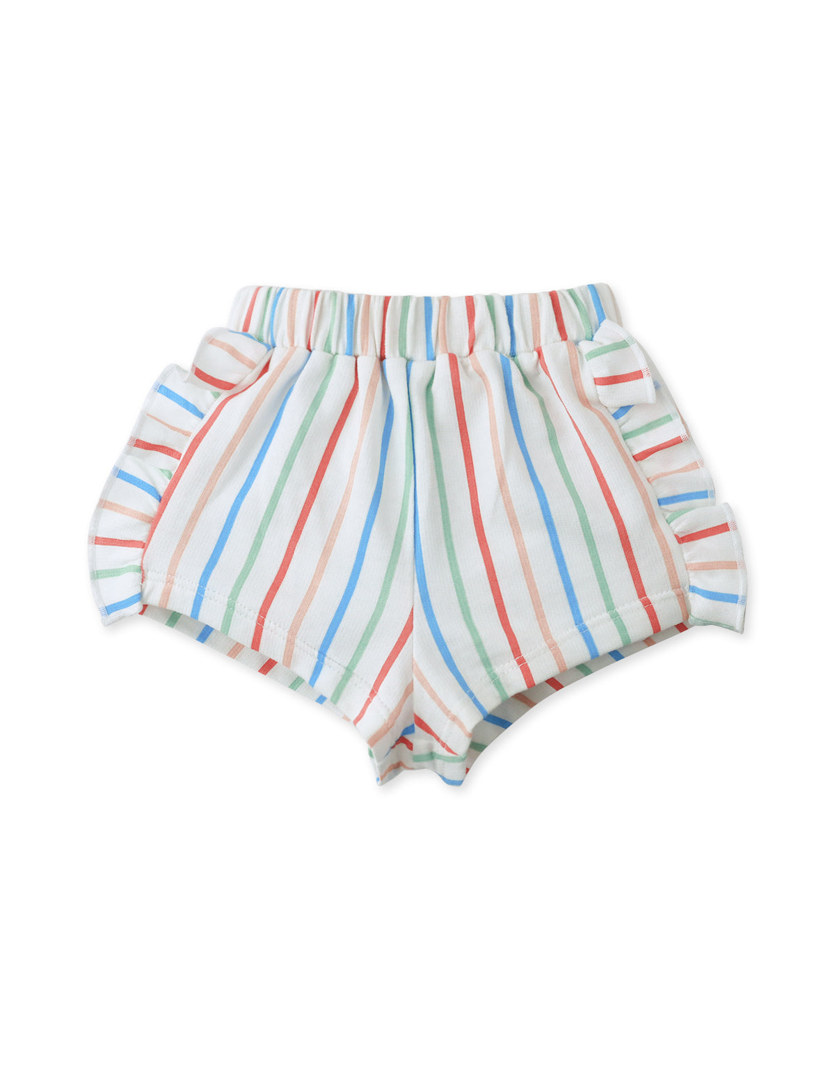 BABY GIRLS HAILEY SHORTS RAINBOW STRIPES WITH RUFFLES