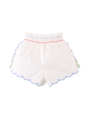 Baby Jisoo Shorts with Scalloped Edges & Butterfly Embroidery outfit styling