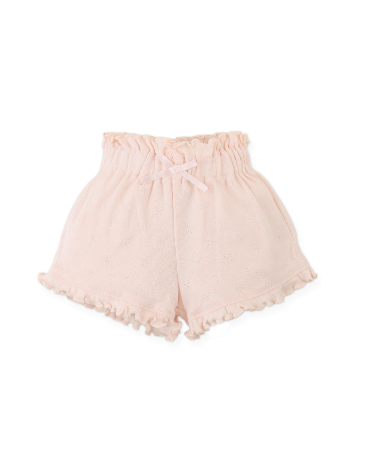 Baby Faye Shorts With Waistband And Bow Applique front view