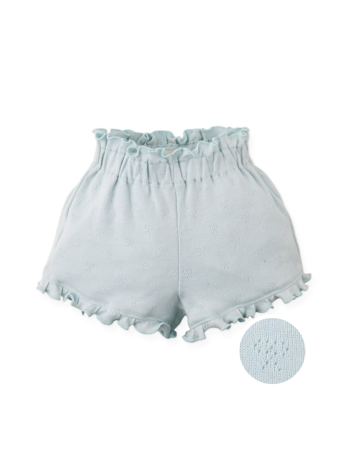 BABY FAYE SHORTS WITH WAISTBAND AND BOW APPLIQUE