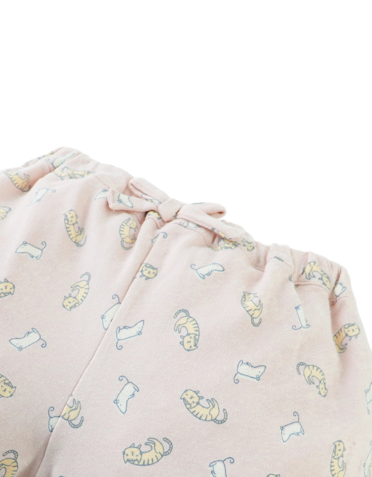 Baby Alba Knitted Bloomers with All-Over Cat Print front view