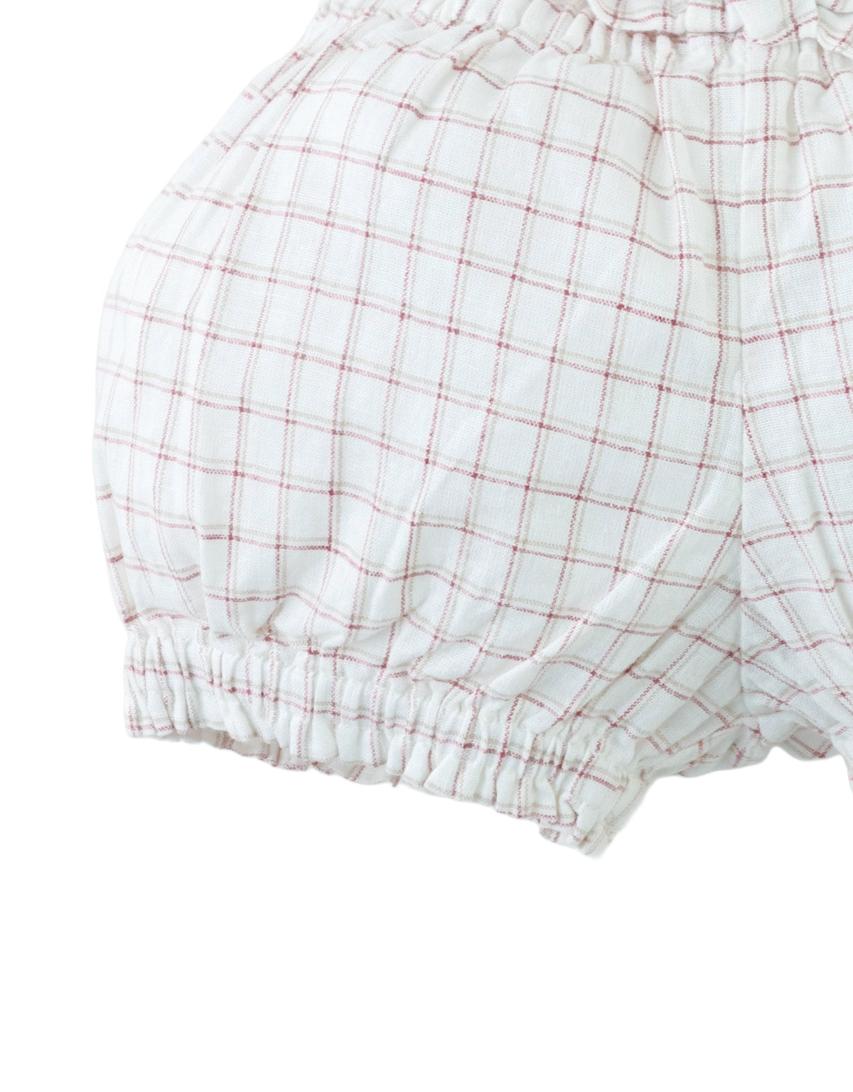 Baby Maria Checkered Bloomers with Bow Accent style detail