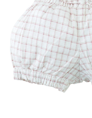 Baby Maria Checkered Bloomers with Bow Accent style detail