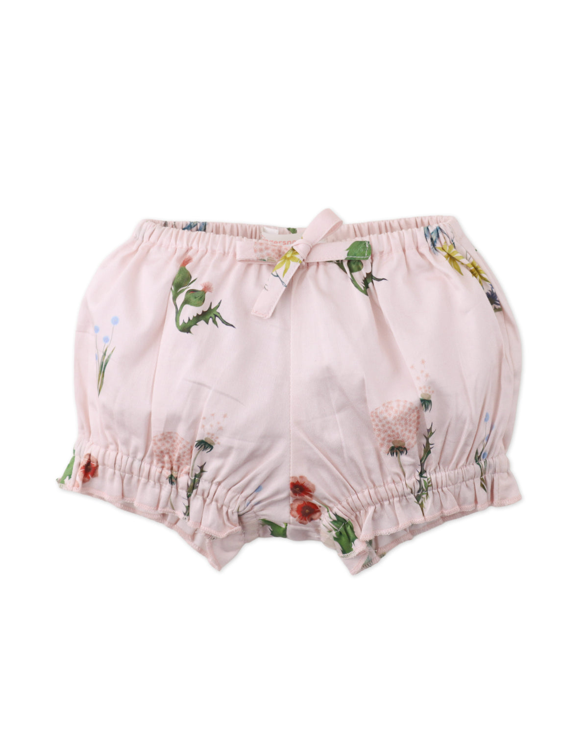 BABY MATILDA ALL-OVER PRINT BLOOMERS WITH RUFFLES AND BOW