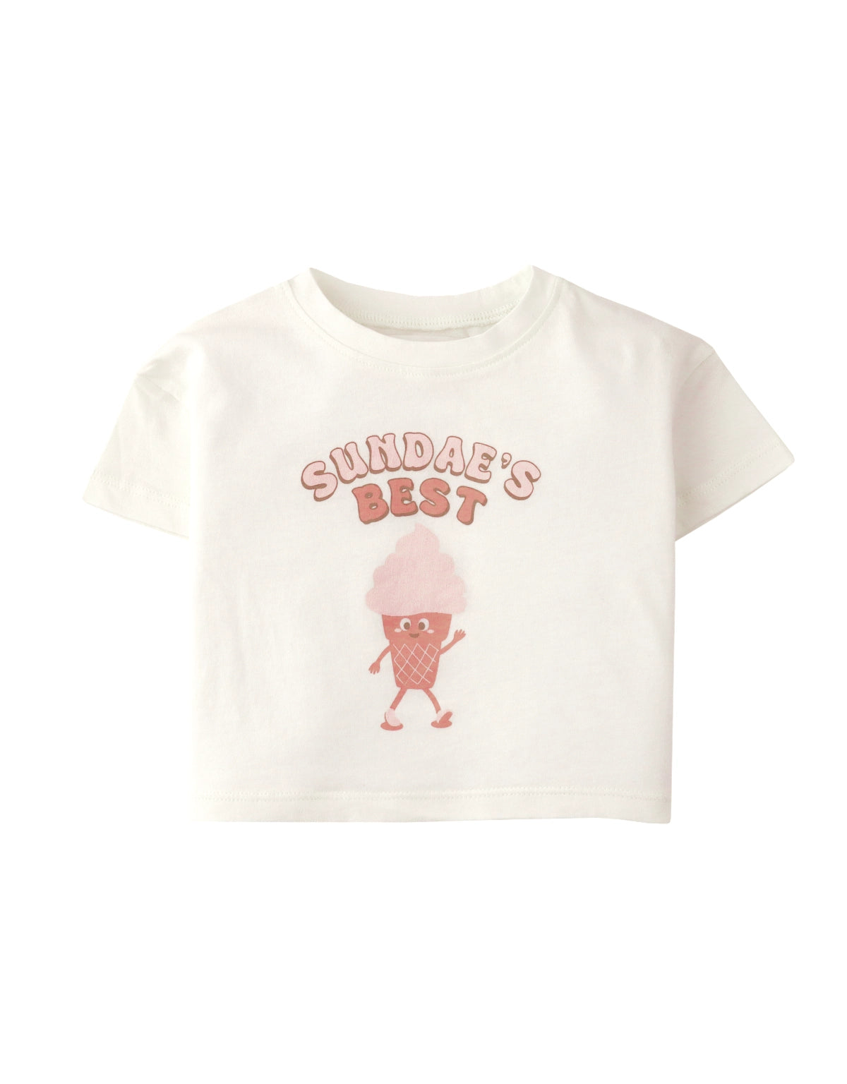 BABY GIRLS KRISTYN TEE WITH SUNDAE'S BEST PRINT