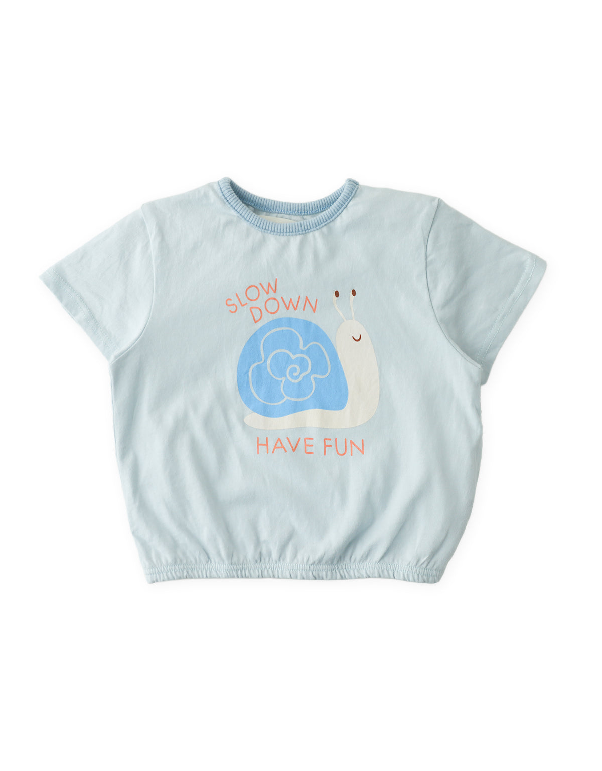 Baby Amelie Tee with Elasticized Waist and Snail Print