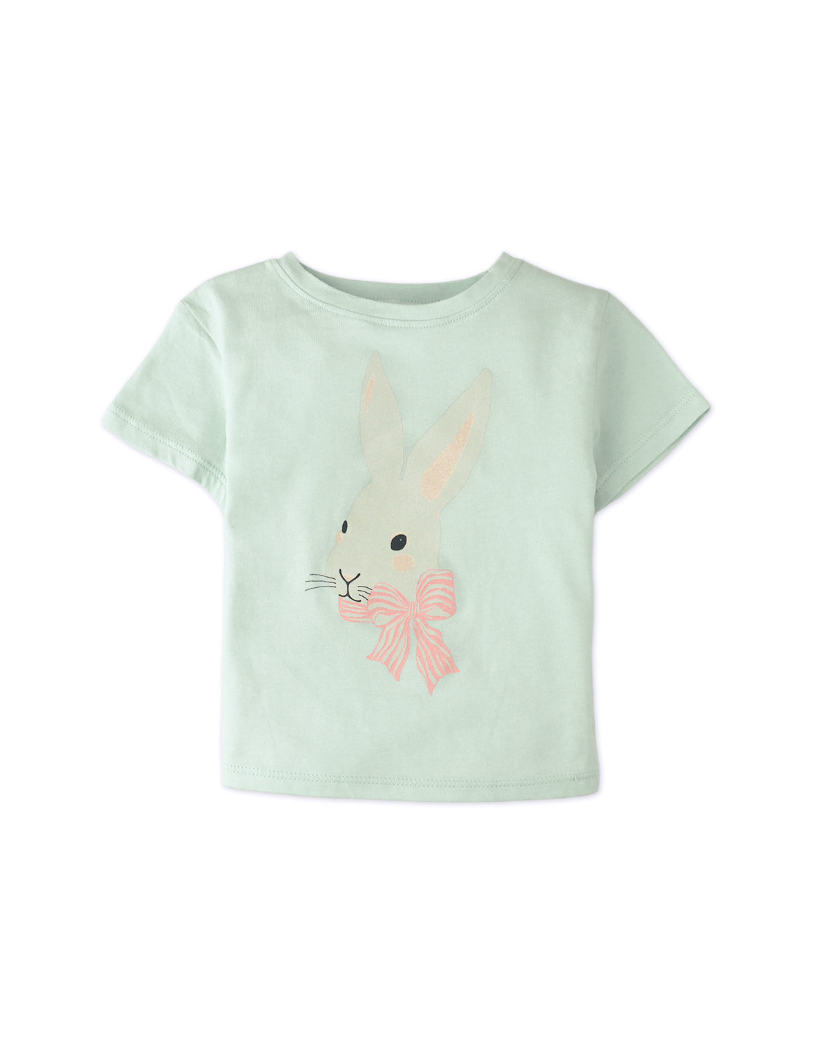 BABY LACY T-SHIRT WITH BUNNY PRINT