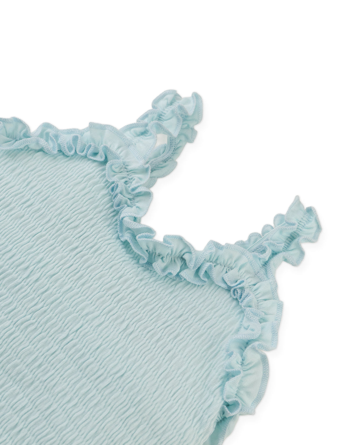 BABY GIGI FULLY SMOCKED TANK TOP WITH SET-IN RUFFLES