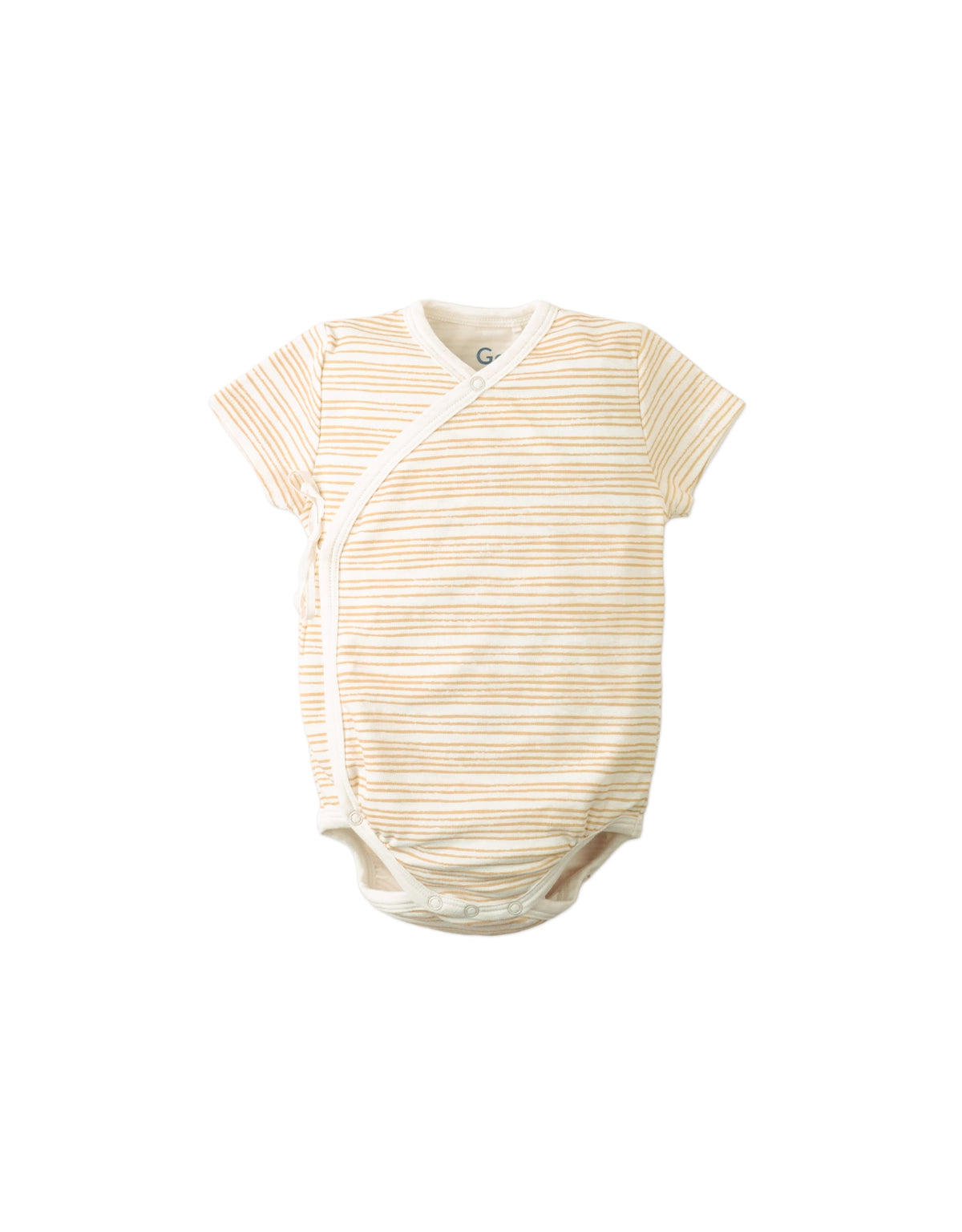 BABY CRISPIN 2-PIECE STRIPED AND POINTELLE KIMONO ONESIES WITH TIE SET