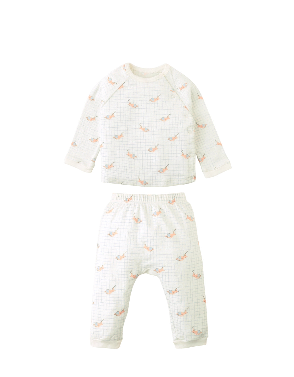 BABY JACK 2-PIECE RAGLAN TOP WITH SNAP CLOSURE AND PANTS SET