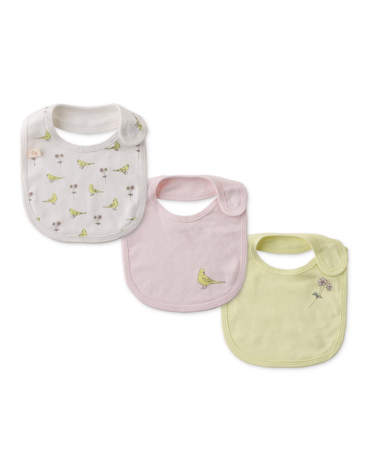 3-PC BIRD PRINT BIB SET