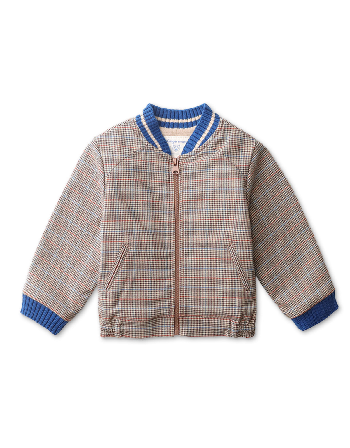 BABY BOYS HOUNDSTOOTH BOMBER JACKET