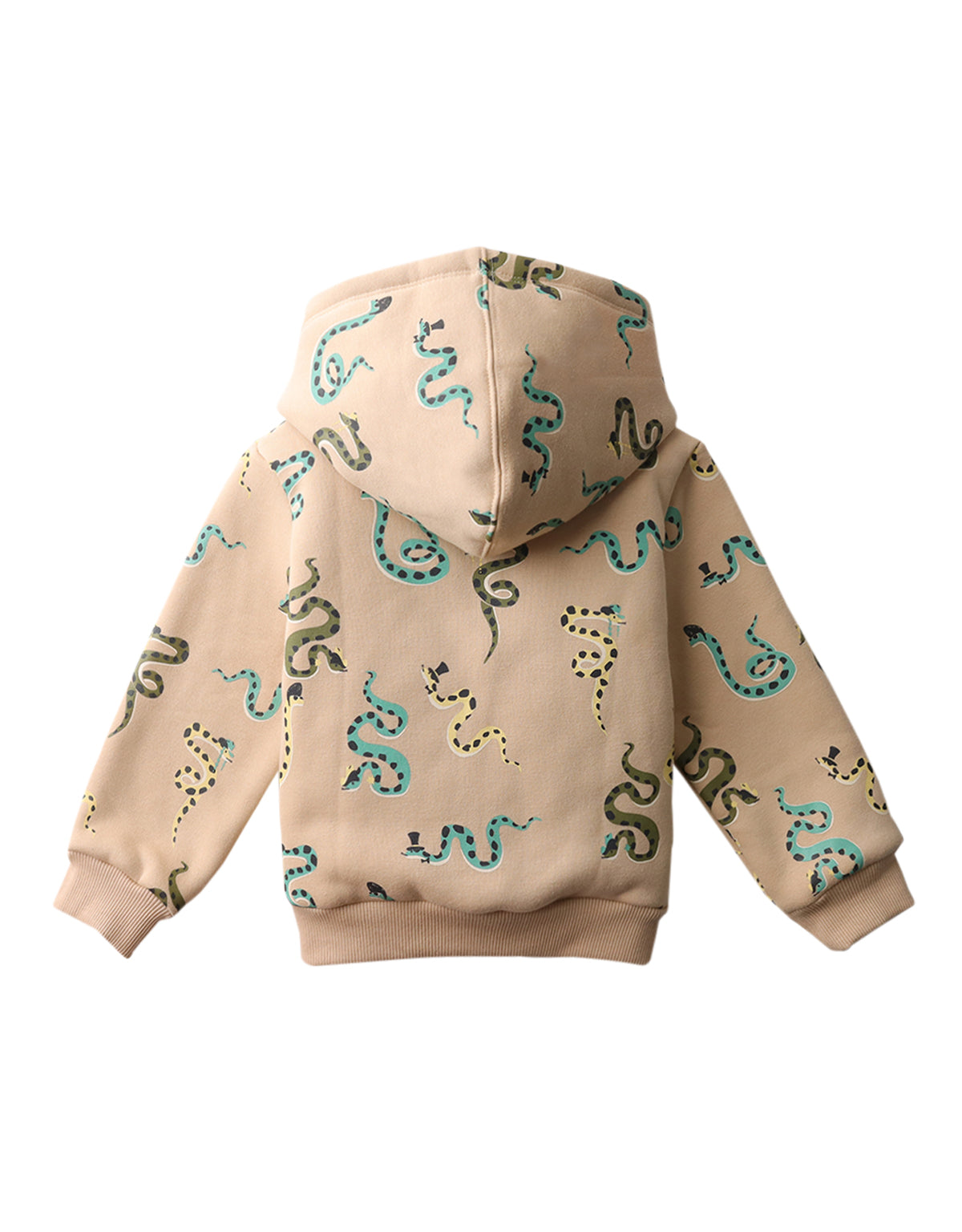 BABY BOYS SNAKES PRINTED FLEECE PULLOVER