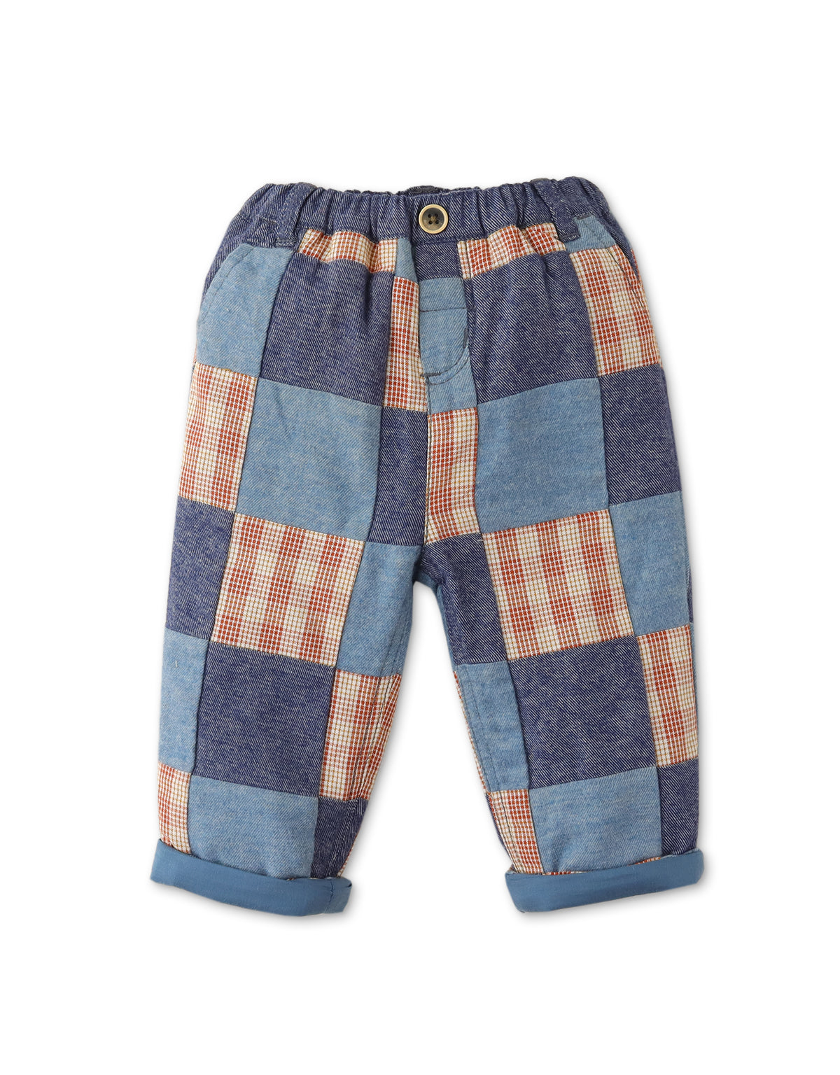 BABY BOYS PATCHWORK PANTS