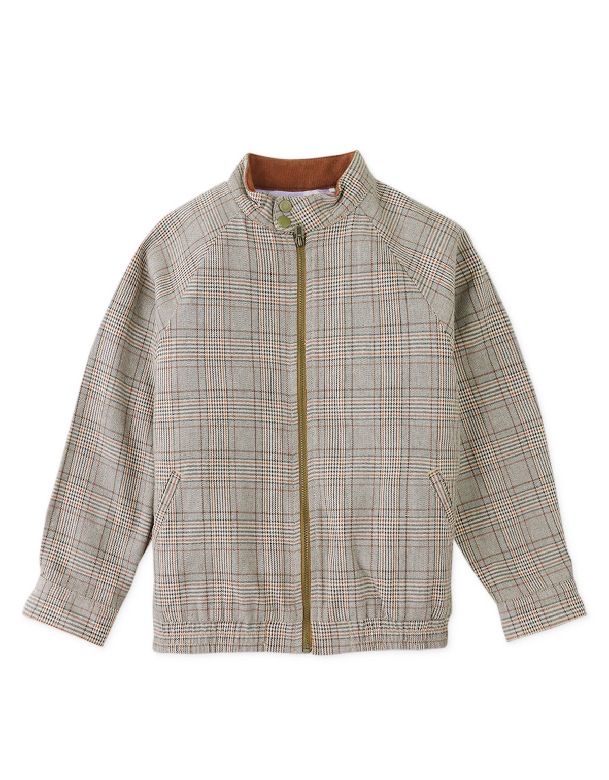 BOYS HOUNDSTOOTH HARRINGTON JACKET