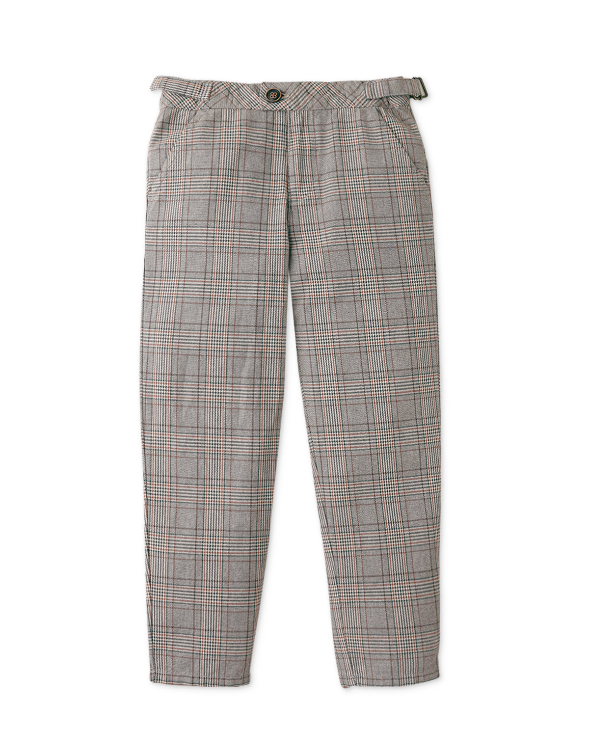 BOYS HOUNDSTOOTH SIDE TAB TROUSERS