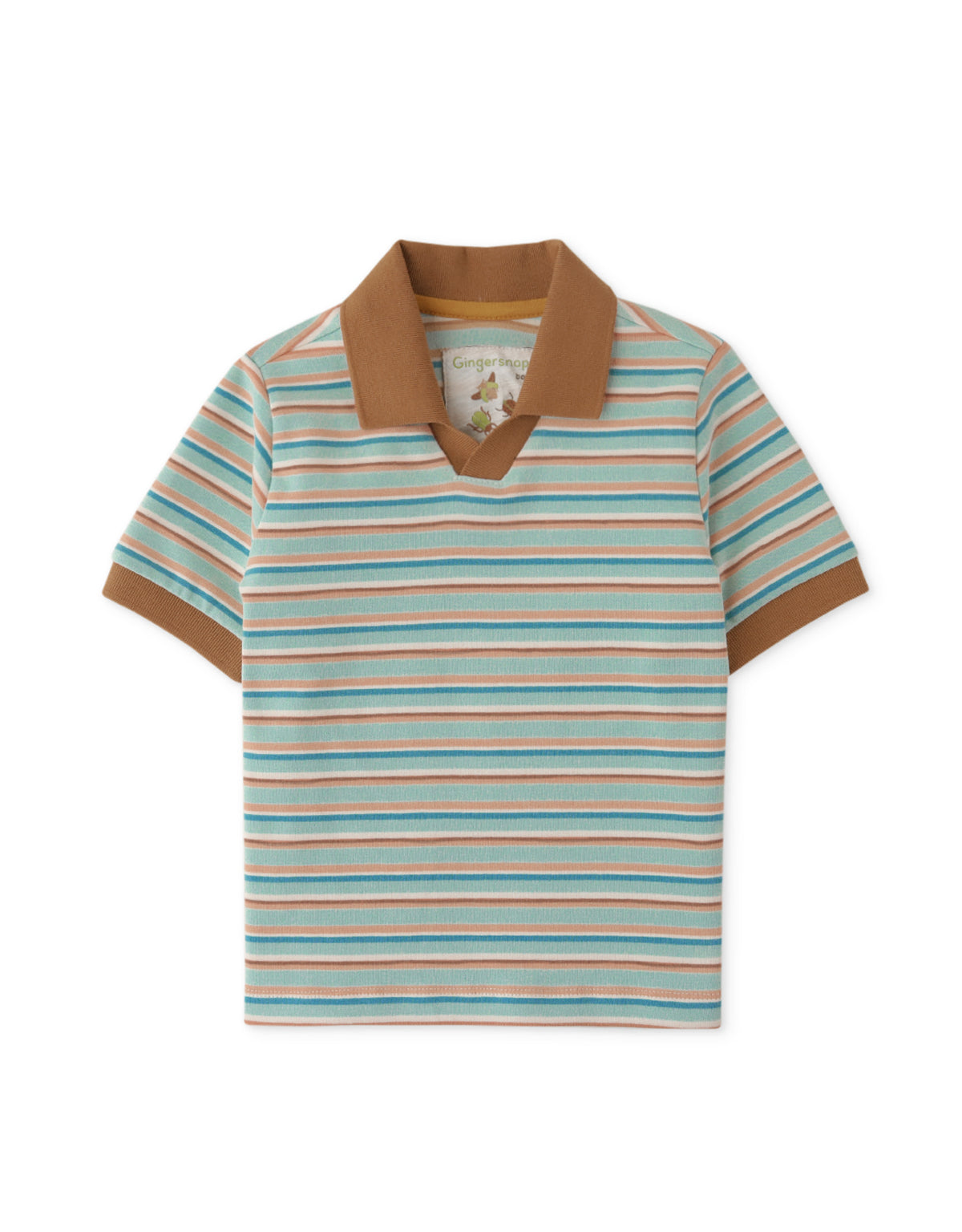 BOYS STRIPEY FINE RIB POLO