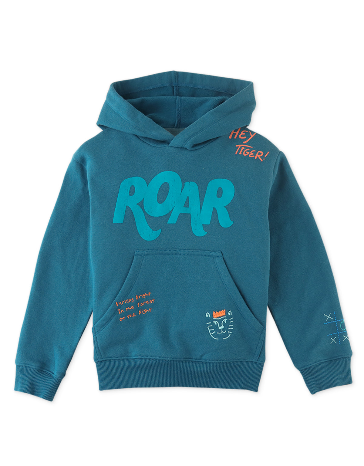 BOYS ROAR FLOCK PRINT JERSEY FLEECE PULLOVER