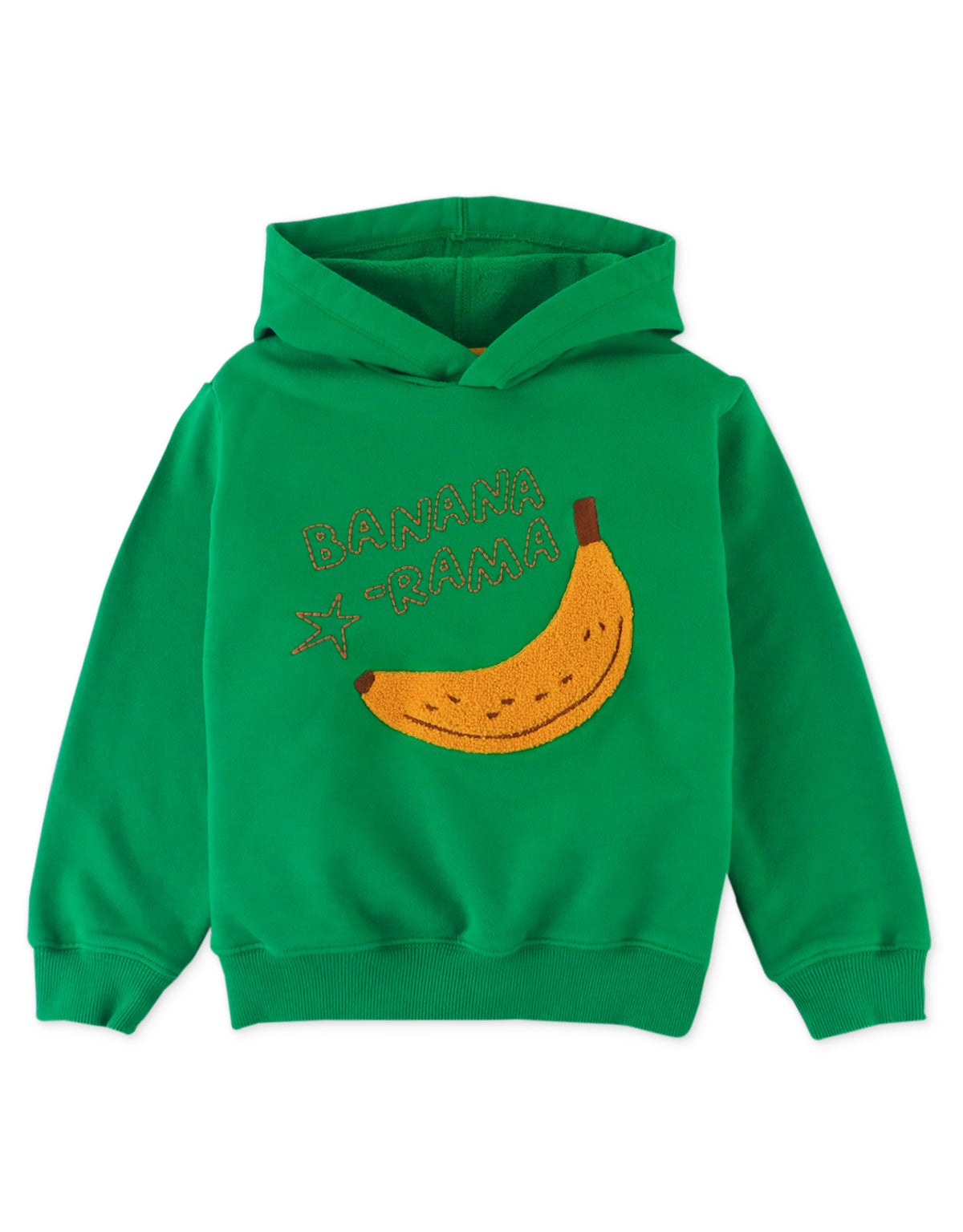 BOYS BANANA CHENILLE APPLIQUE JERSEY FLEECE PULLOVER