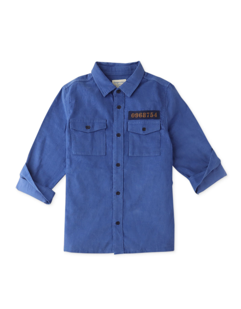 BOYS CORDUROY POCKET SHIRT